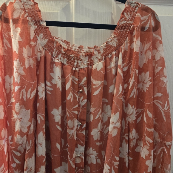 Floral Women's Top - Pink - Picture 3 of 14